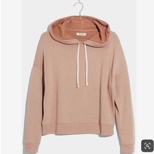Madewell blush cropped hoodie
